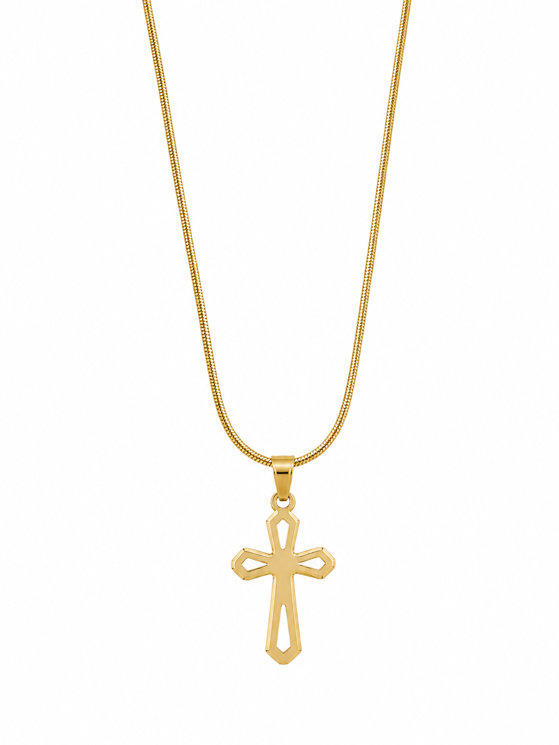 Openwork Faith Cross Necklace