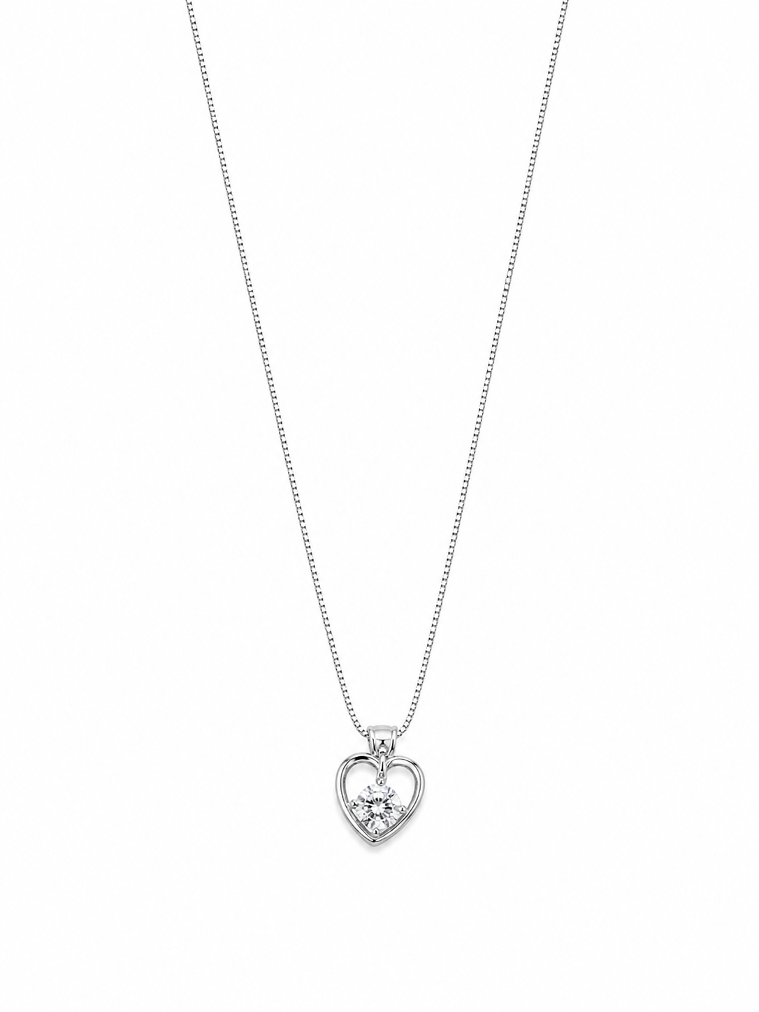 Open Heart Crystal Necklace