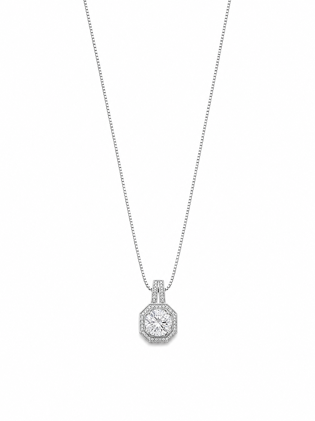 Octagon Halo Necklace