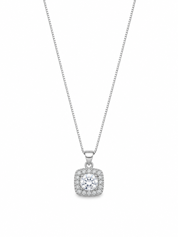 Cushion Halo Necklace