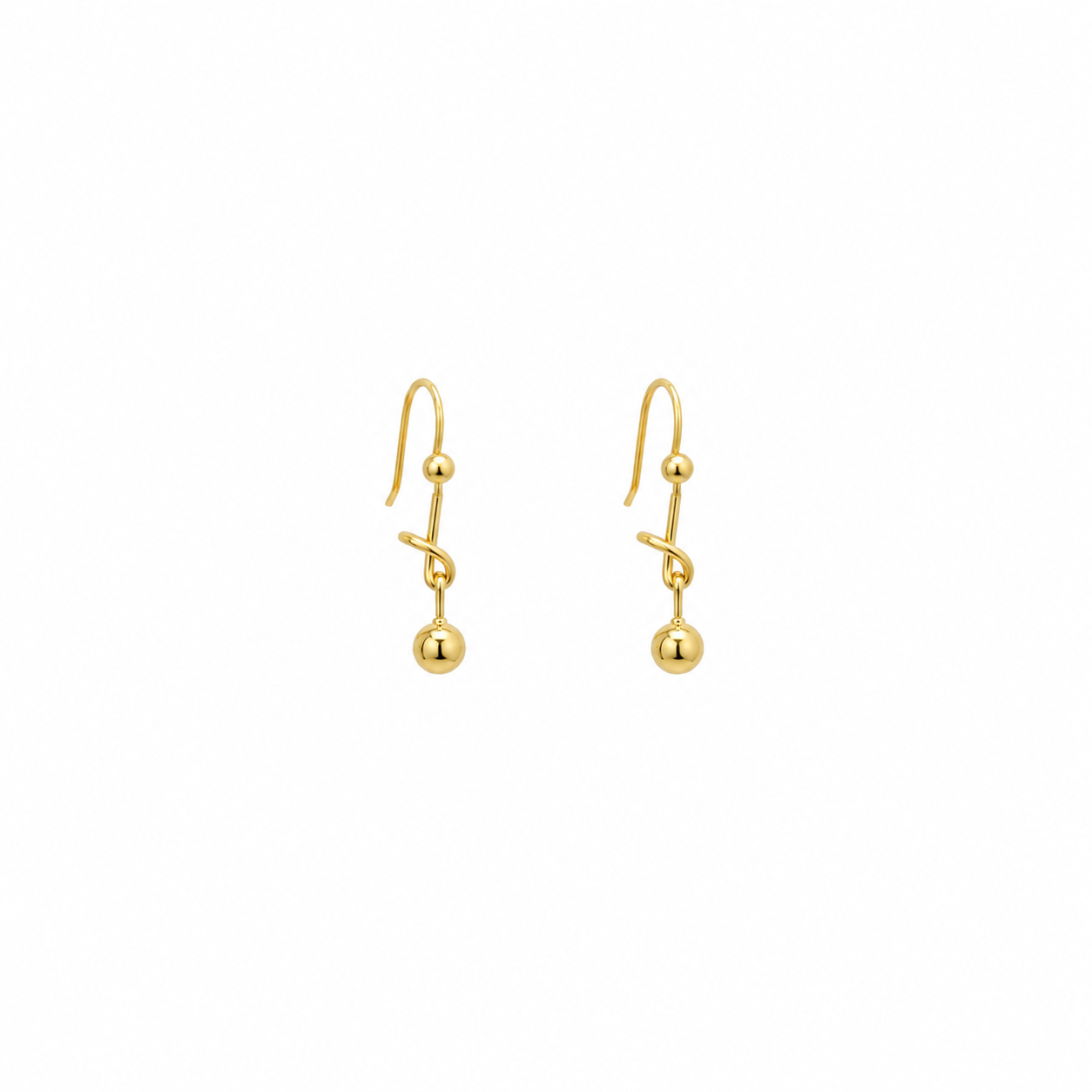 Golden Knot Drop Earrings