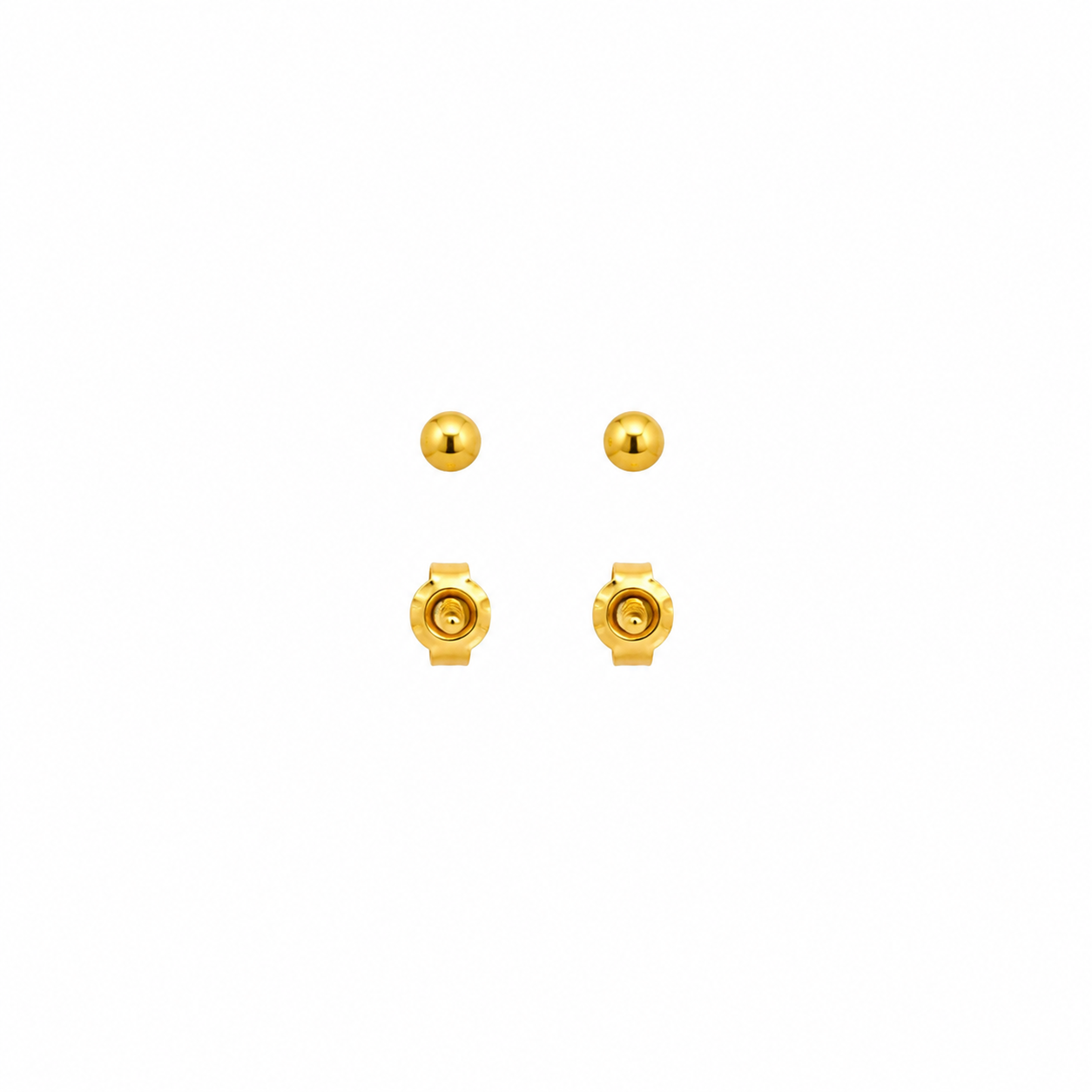 Classic Gold Ball Stud Earrings