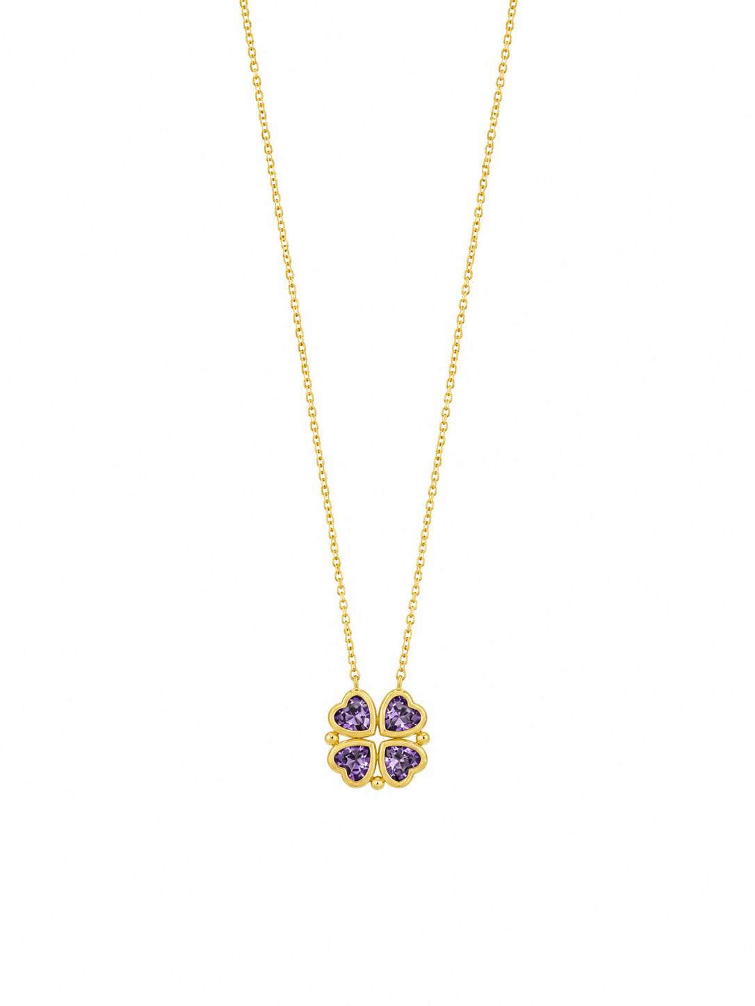 Amethyst Clover Necklace