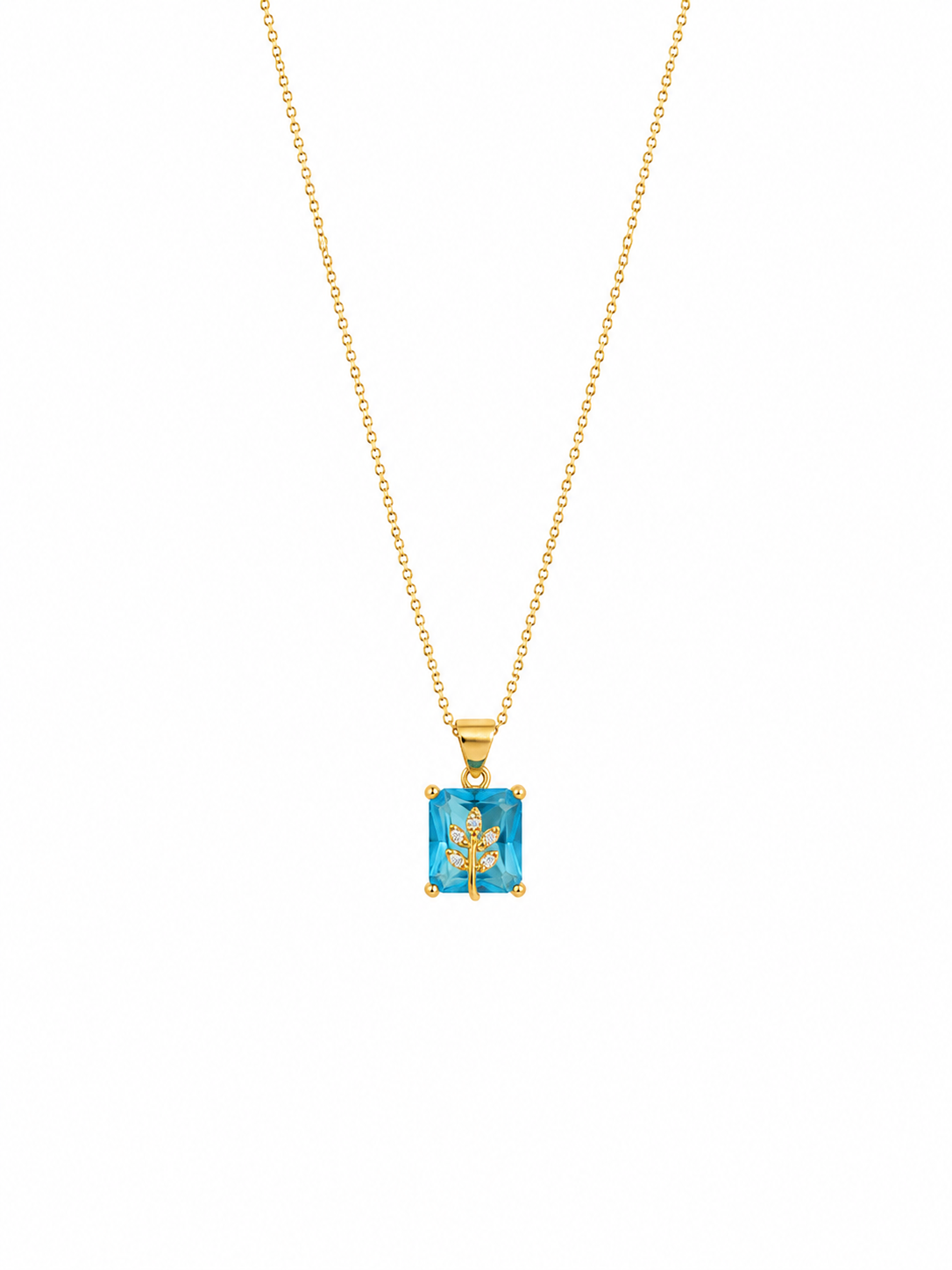 Aqua Laurel Necklace