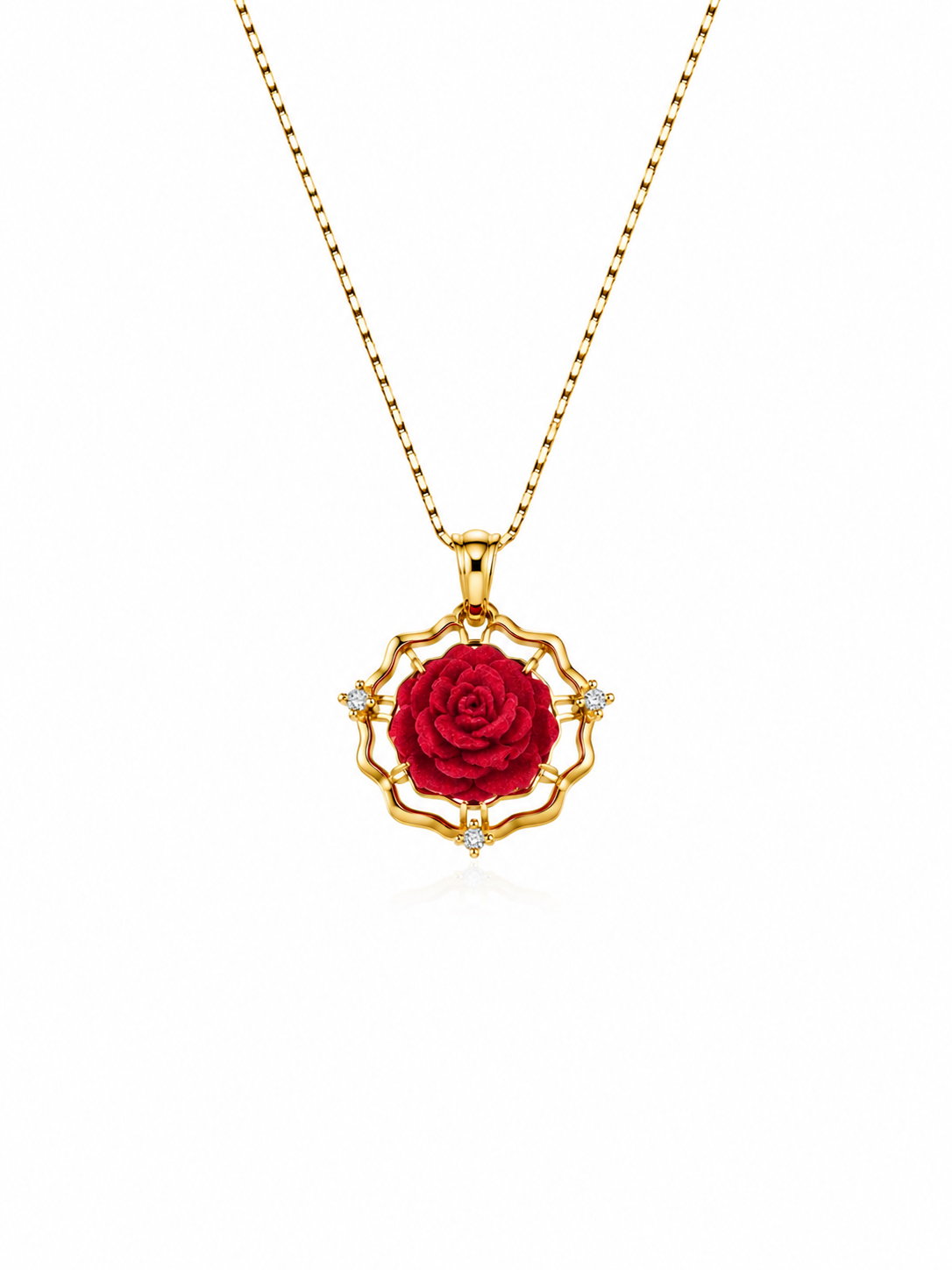 Crimson Rose Necklace