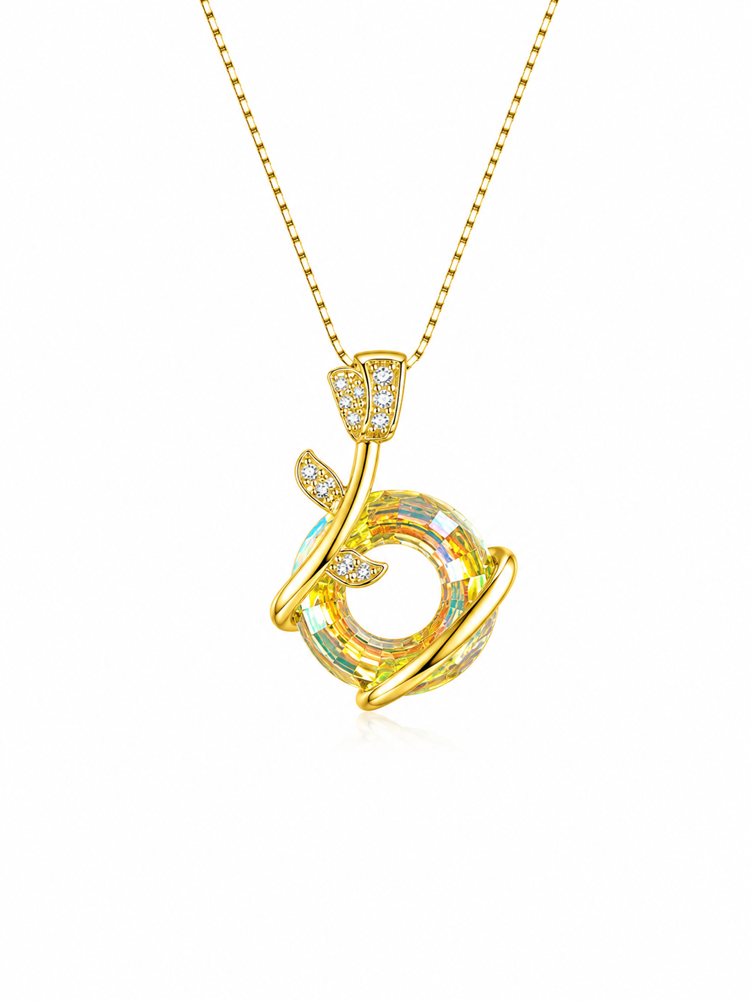 Golden Crystal Vine Necklace