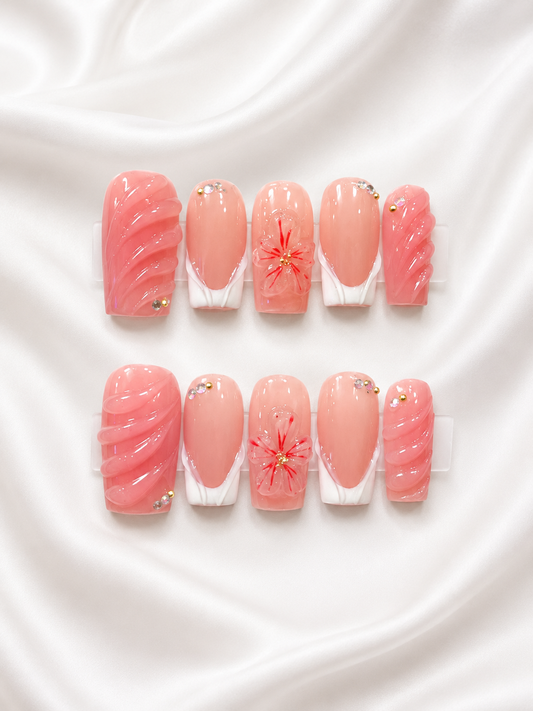 Blush Shell Floral Original Nail Set