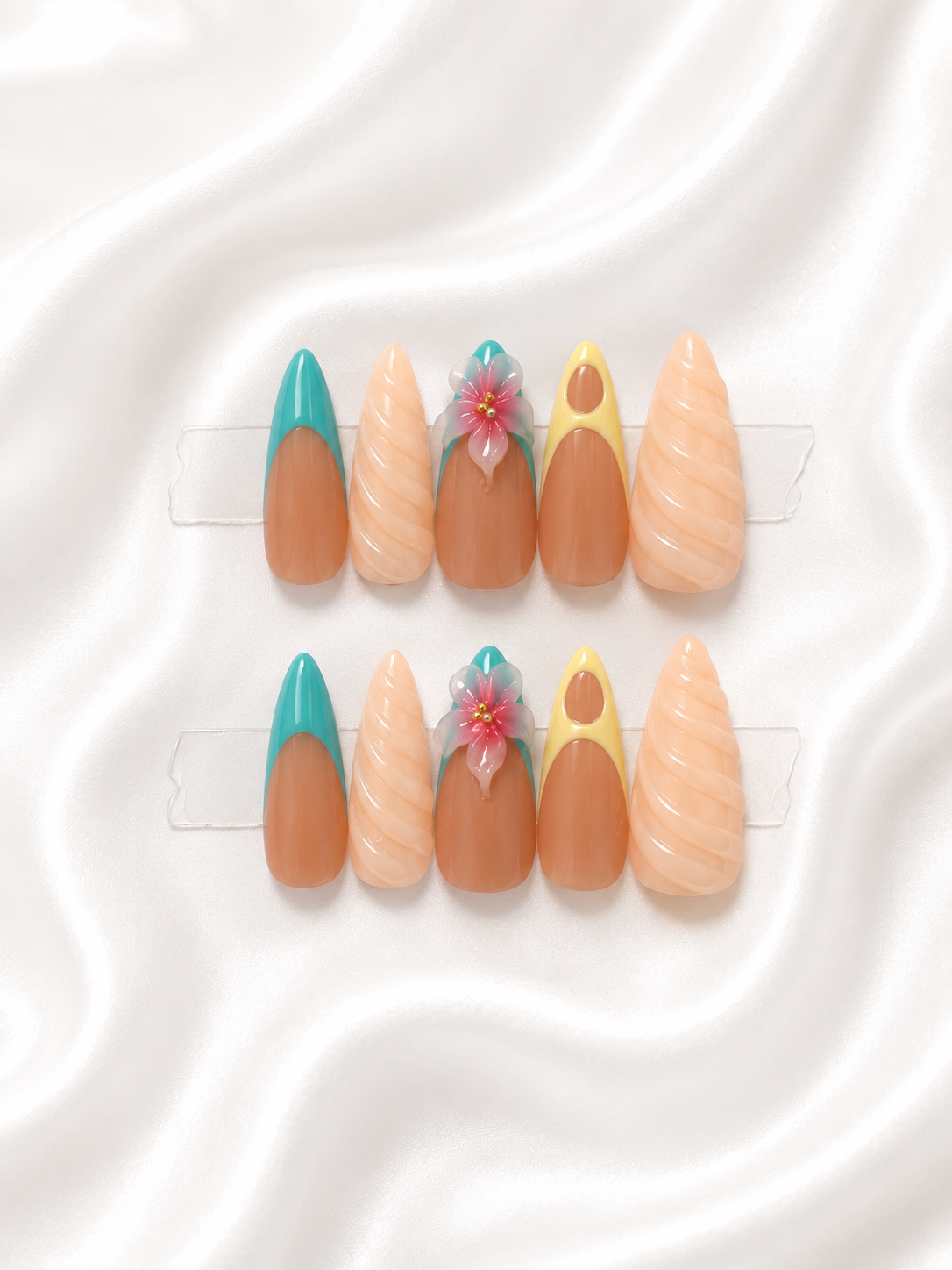 Tropical Flower Nail Set