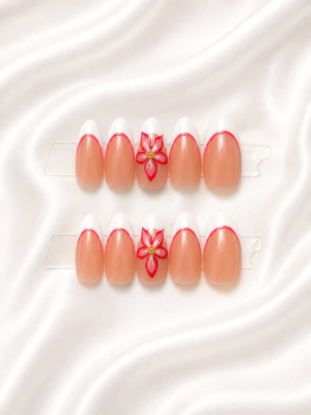 White French Flower Nail Set