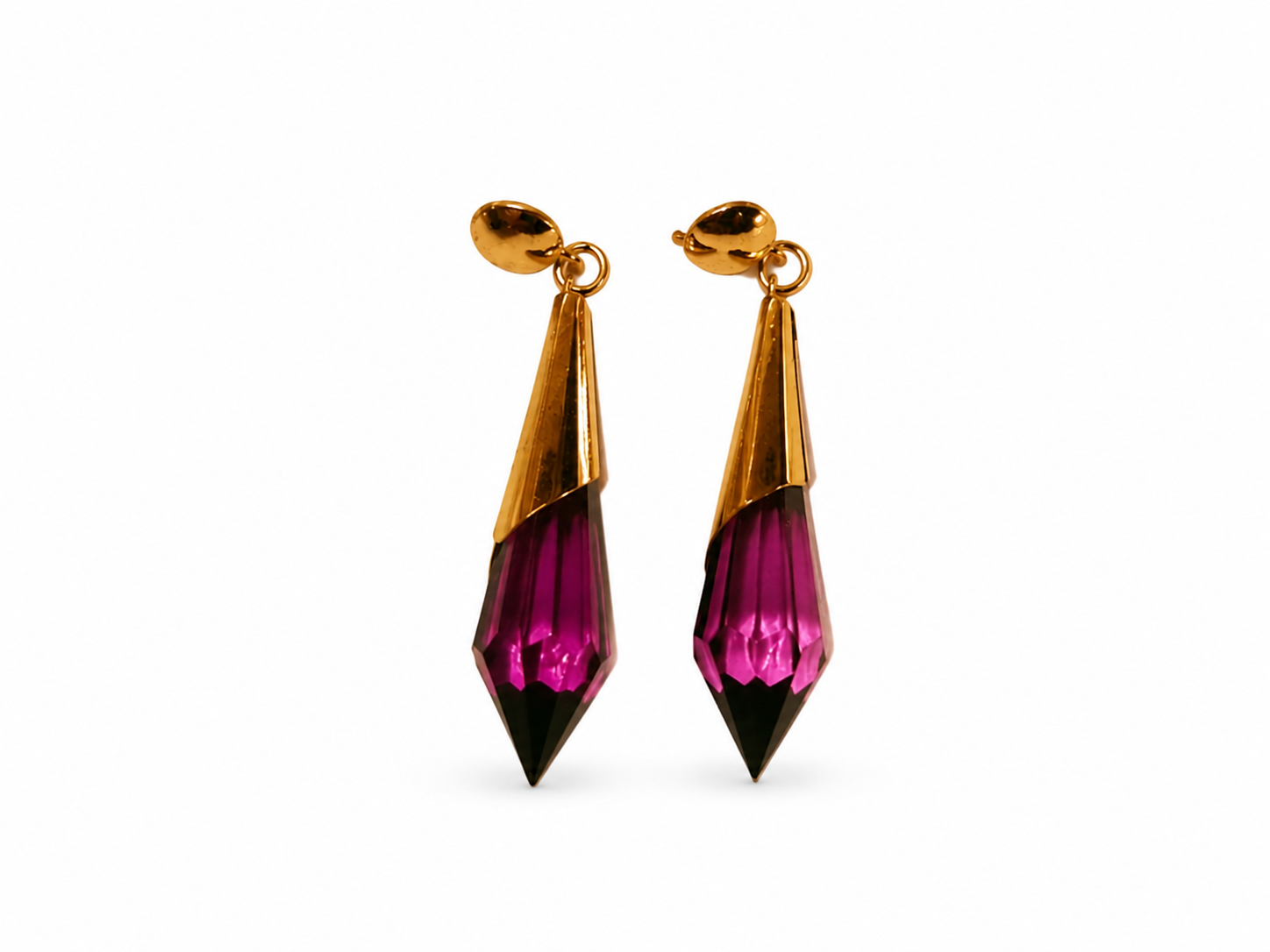 Purple Crystal Earrings